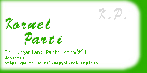 kornel parti business card